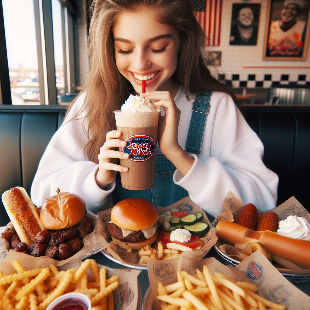 Girls enjoying jersey mikes sides, drinks and Desserts Menu